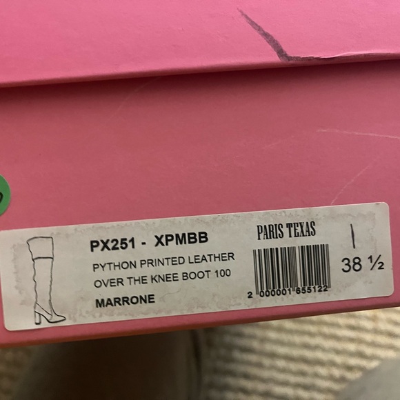 Paris Texas python over the knee boot chocolate brown snakeskin 8.5.👢👢 - Picture 6 of 7